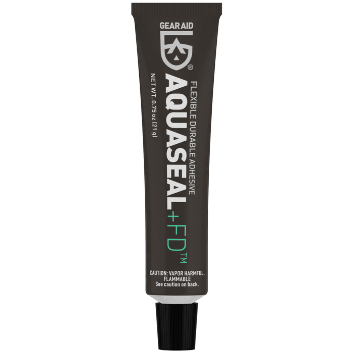 Repair all types of gear failures with Aquaseal FD. It’s a clear, waterproof urethane adhesive that comes in a handy 0.75 oz tube. After it cures, it becomes a flexible, rubber glue that is ideal for fixing outdoor gear that’s in constant motion. It also offers excellent abrasion resistance. Fix it with Aquaseal FD. It’s also useful as a seam sealer. Don’t let rips, tears, and holes stop you. Patch it up with the all-purpose Aquaseal FD and stay dry.
