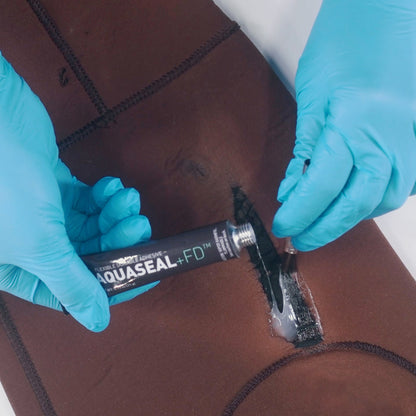 Repair all types of gear failures with Aquaseal FD. It’s a clear, waterproof urethane adhesive that comes in a handy 0.75 oz tube. After it cures, it becomes a flexible, rubber glue that is ideal for fixing outdoor gear that’s in constant motion. It also offers excellent abrasion resistance. Fix it with Aquaseal FD. It’s also useful as a seam sealer. Don’t let rips, tears, and holes stop you. Patch it up with the all-purpose Aquaseal FD and stay dry.