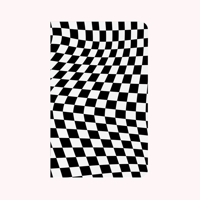 Wavy Checkerboard Black
