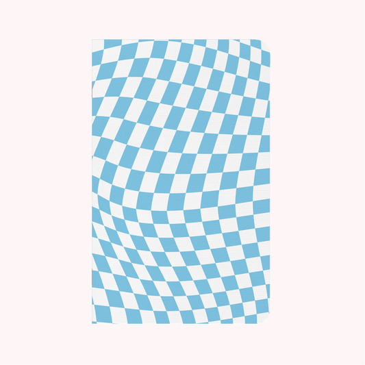 Wavy Checkerboard Blue
