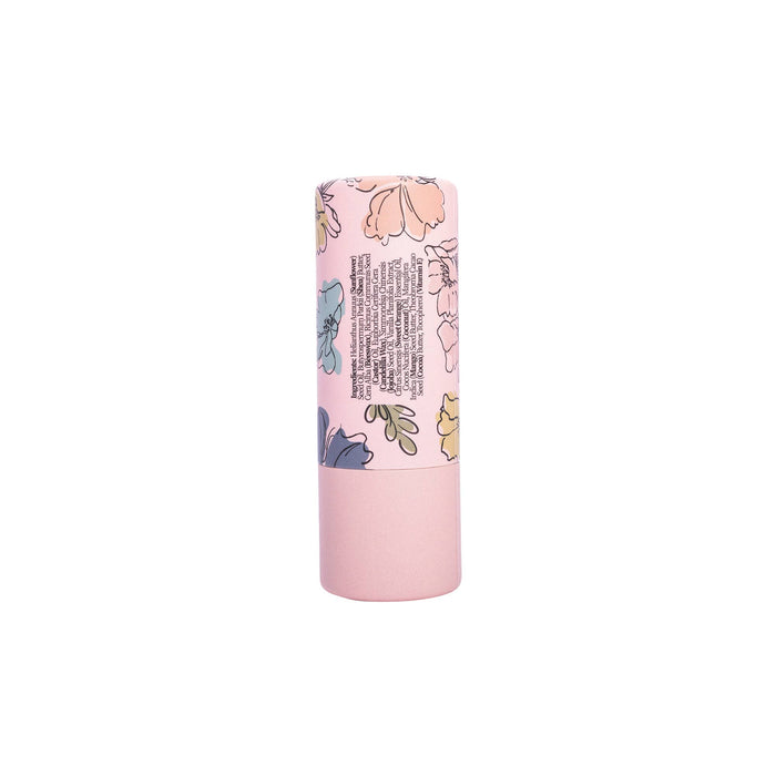 Floral-patterned cylindrical product on a white background
