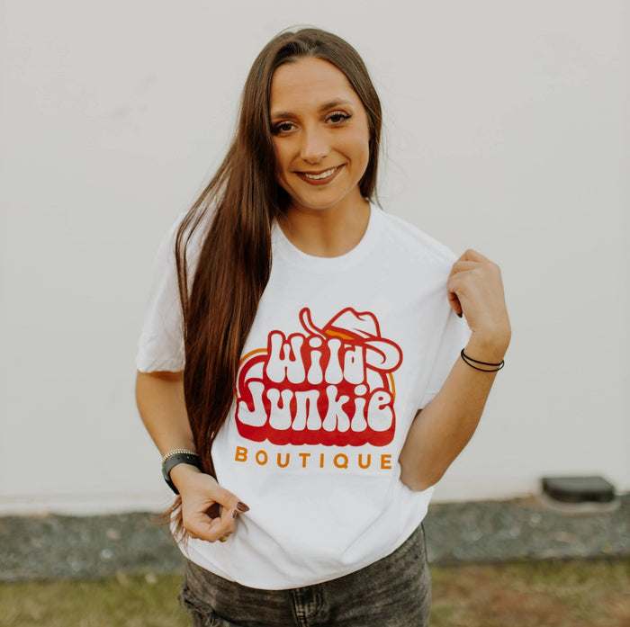 Wild Junkie Graphic Logo TeeWhiteS