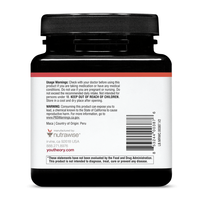 MRWC.00387 Youtheory Womens Maca 120 Capsules Product Image - Back