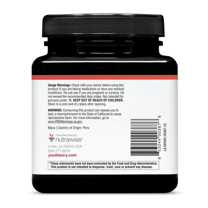 MRWC.00387 Youtheory Womens Maca 120 Capsules Product Image - Back