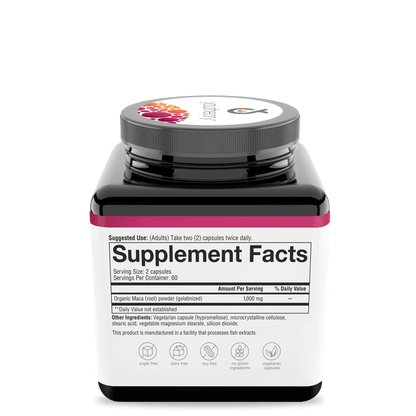 MRWC.00387 Youtheory Womens Maca 120 Capsules Nutrition Facts Panel