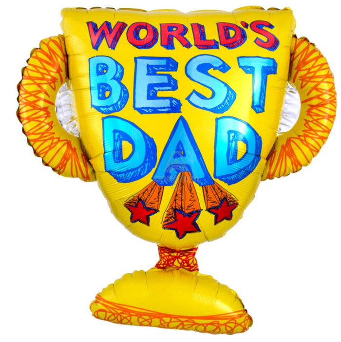Havin' a Party Balloons World's Best Dad Trophy Balloon