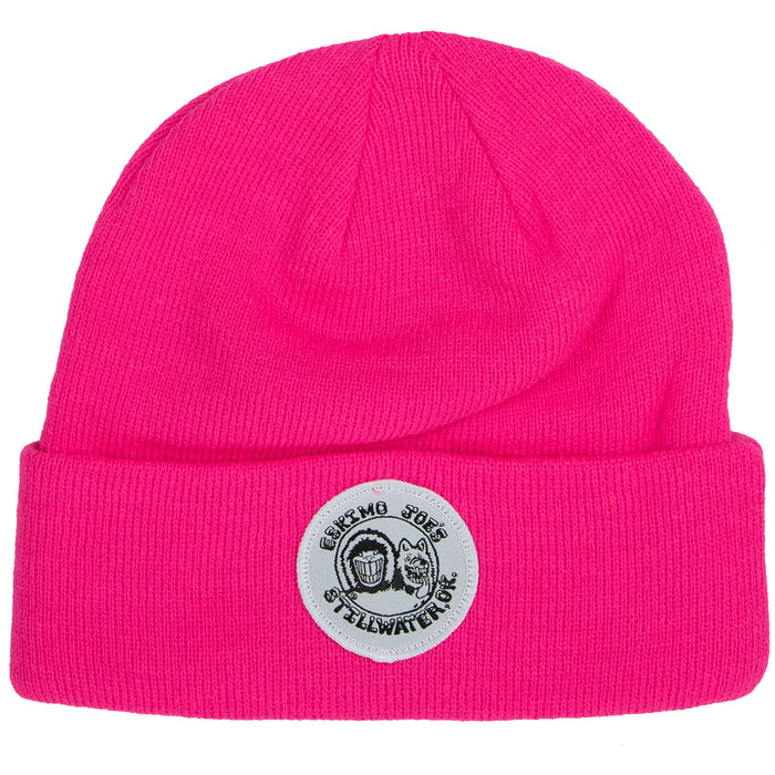 WOVEN LABEL PATCH KNIT HAT - WLKH