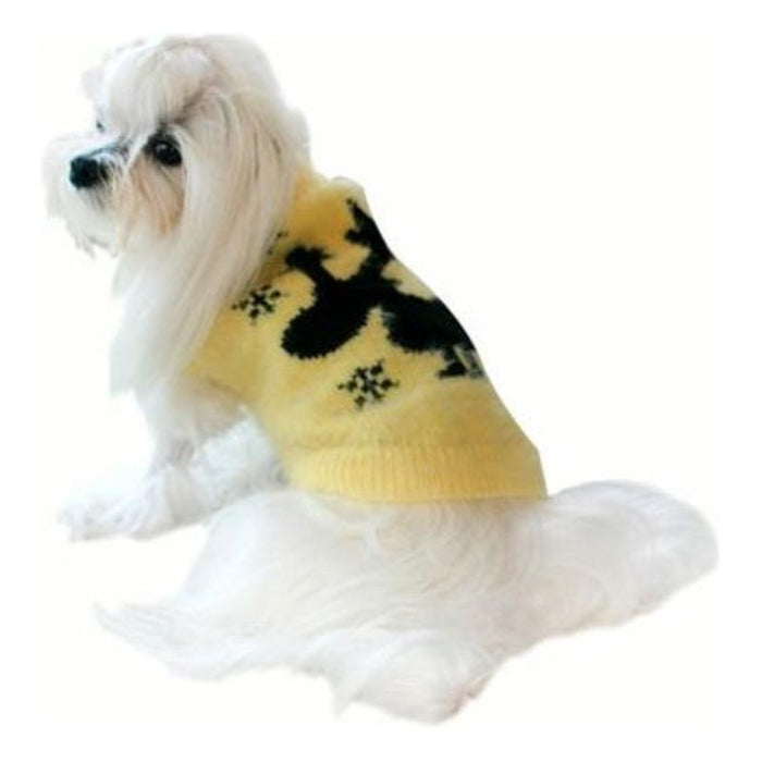 Barker's Bowtique SWEATERS Yellow Feather Soft Moose Dog Sweater