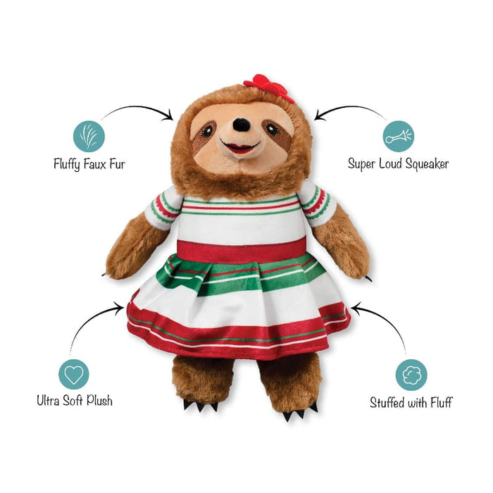 Petshop by Fringe Studio dog toys You Had Me At Hola Fiesta Sloth Plush Squeaky Dog Toy